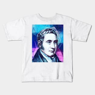 George Stephenson Snowy Portrait | George Stephenson Artwork 13 Kids T-Shirt